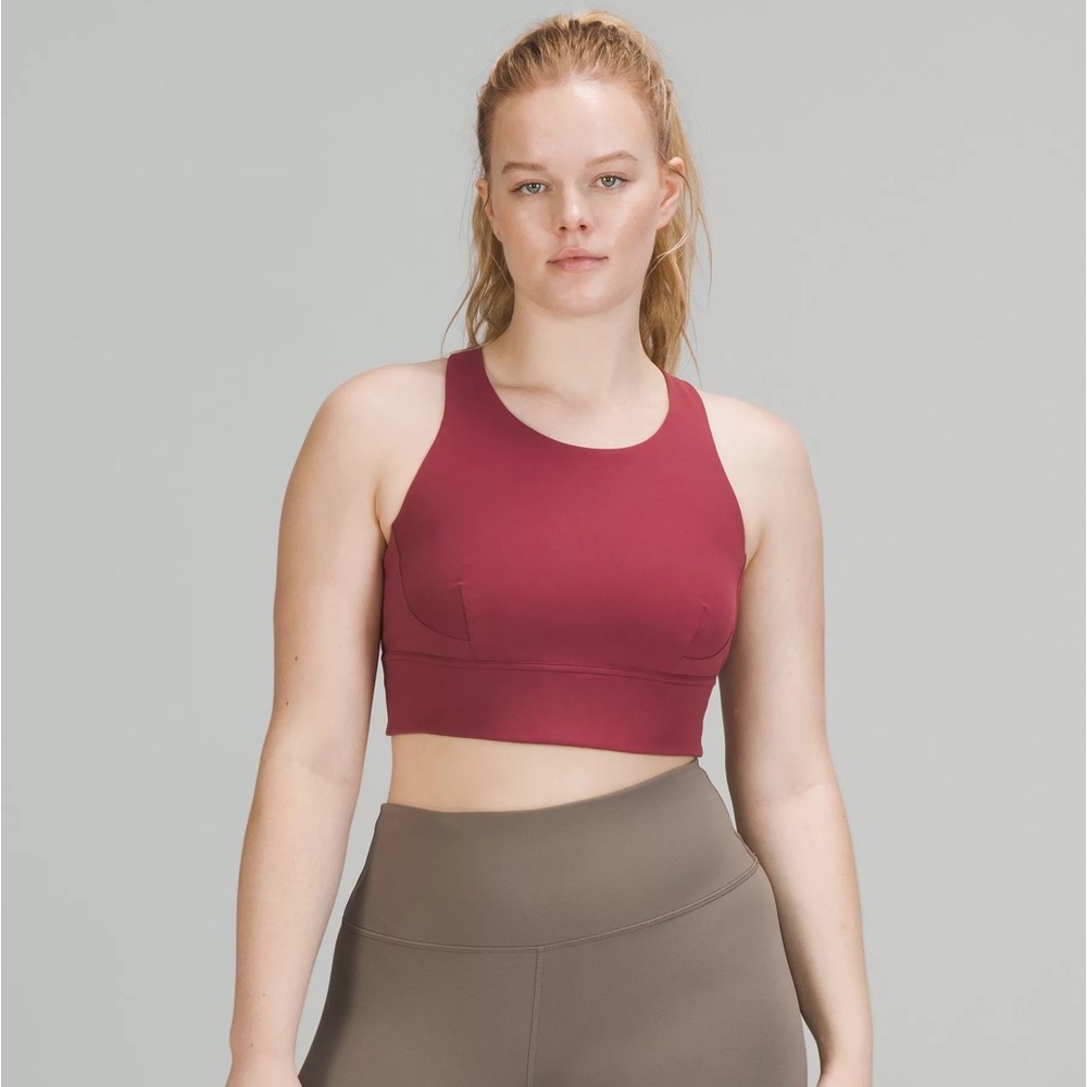 Lululemon Wunder Train Bra Mulled Wine sz 8
